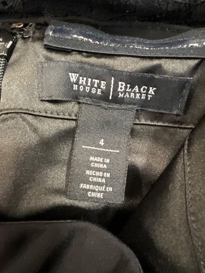 White House Black Market Women’s Black Lace Strapless A-Line Dress - 4