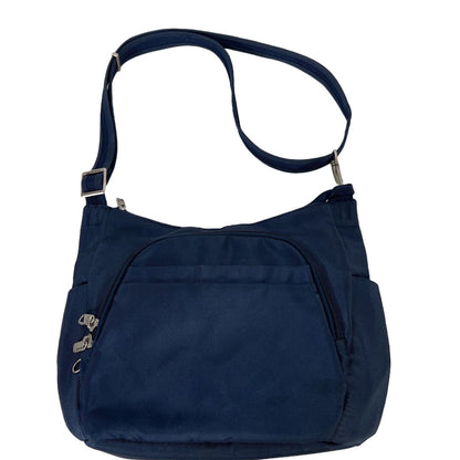 Travelon Women's Blue Nylon Shoulder Bag Sling Purse
