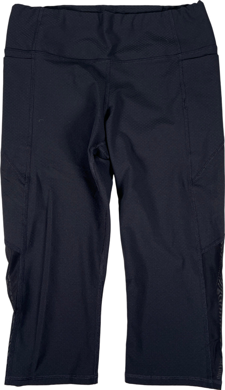 Athleta Women’s Black Dobby Action Crop Athletic Leggings - S