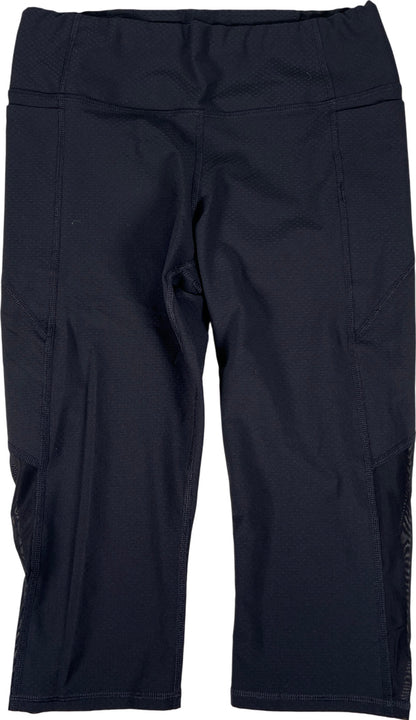 Athleta Women’s Black Dobby Action Crop Athletic Leggings - S