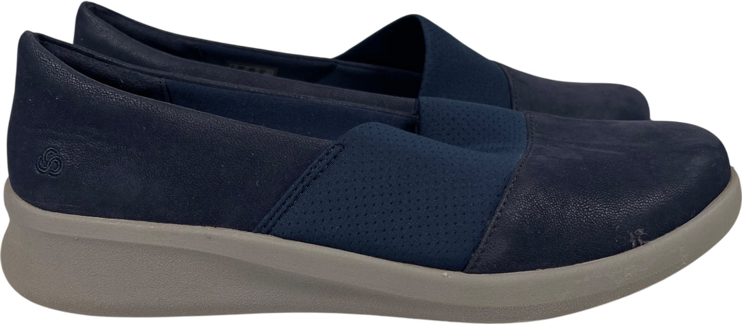Clarks Cloudsteppers Women’s Blue Cushion Soft Wedge Flats - 9.5
