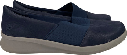Clarks Cloudsteppers Women’s Blue Cushion Soft Wedge Flats - 9.5