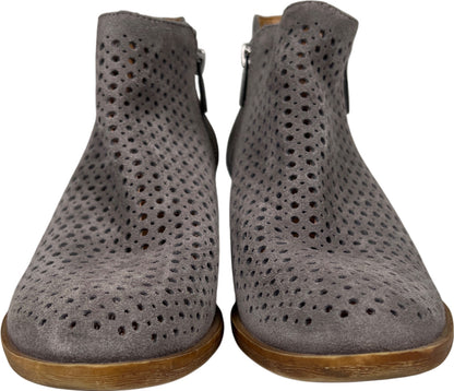 Lucky Brand Women’s Gray Perforated Basel Ankle Booties - 6.5