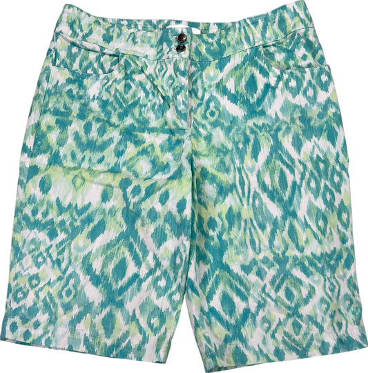 Chico’s Women’s Blue/Green Bermuda Shorts - 0.5 Short/ US 6