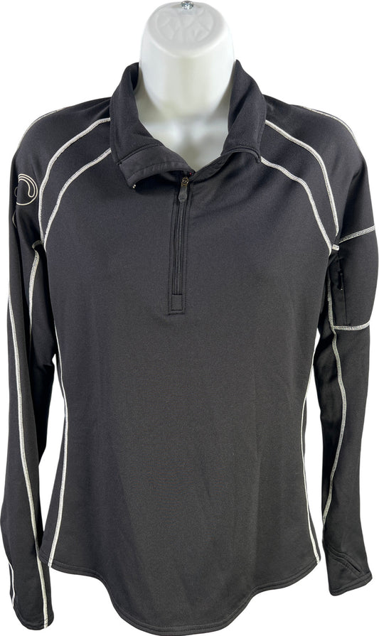 Brooks Women’s Black Long Sleeve 1/4 Zip Pullover Athletic Shirt - M