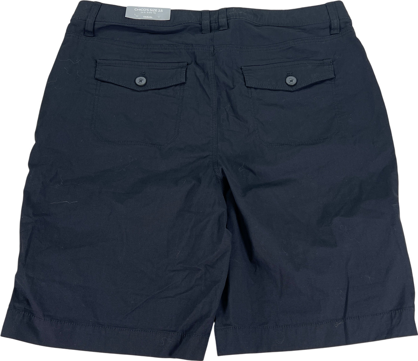 Chico’s Women’s Black Poplin Casual Shorts - 2.5/US 14