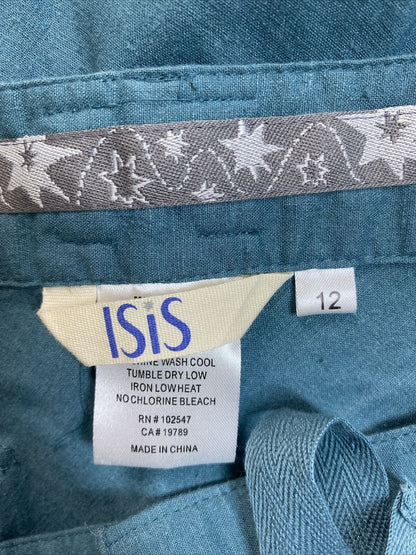 NEW Isis Women's Blue Hemp A-Line Skirt - 12
