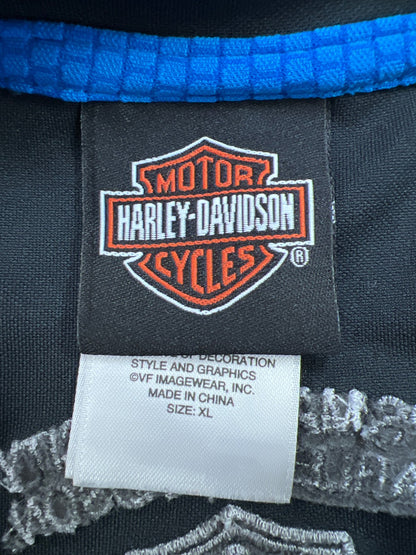 Harley Davison Men’s Black/Blue Mackinaw City MI Athletic Tank Top - XL
