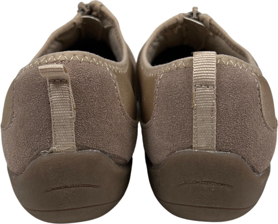 Cobbie Cuddlers Women’s Taupe/Beige Suede Zip Top Walking Shoes - 9