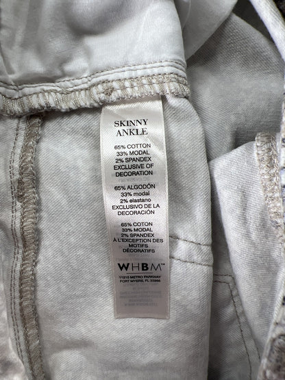 White House Black Market Women’s Gray Snake Print Skinny Stretch Jeans - 6