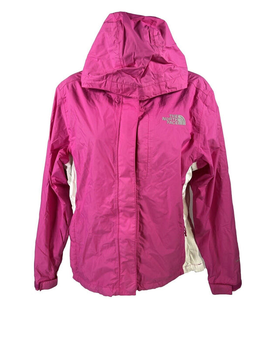 The North Face Women's Pink/White Full Zip Windbreaker Jacket - S