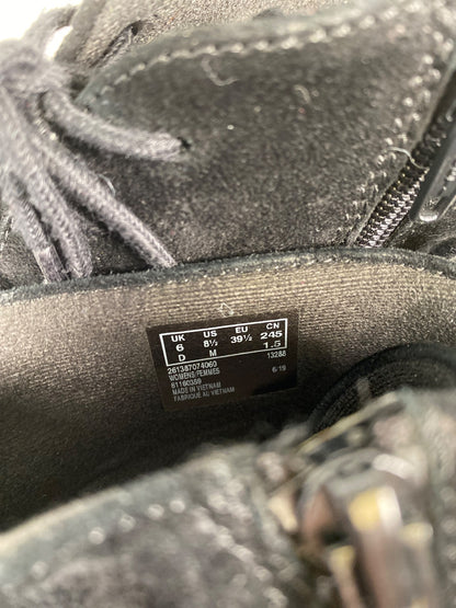 Clarks Collection Women’s Black Suede Sharon Wedge Ankle Boots - 8.5