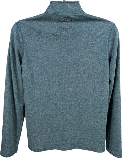 Under Armour Men’s Blue Threadborne Long Sleeve 1/4 Zip Athletic Shirt - M