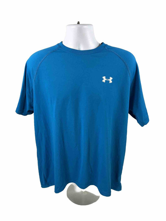 Under Armour Men's Blue Short Sleeve HeatGear Athletic Shirt - L