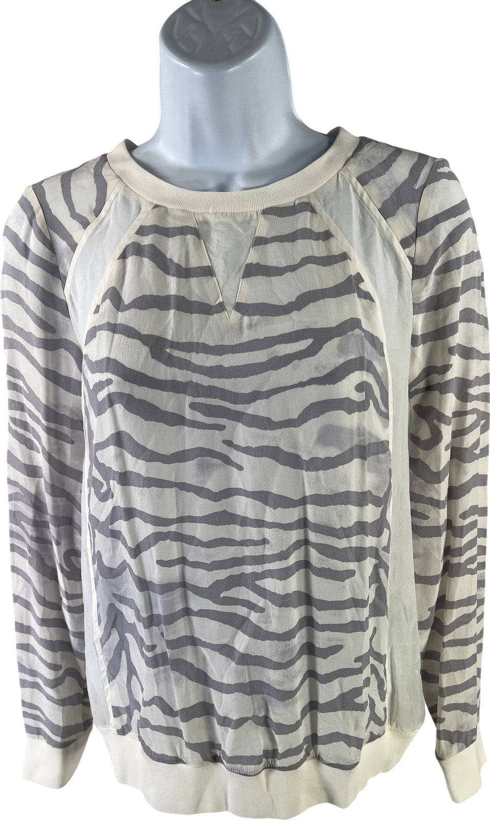 Rebecca Taylor Women’s White Long Sleeve Silk Top Shirt - 0