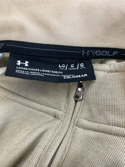 Under Armour Men’s Beige Golf Fleece Lined ColdGear 1/4 Zip Sweater - L Tall
