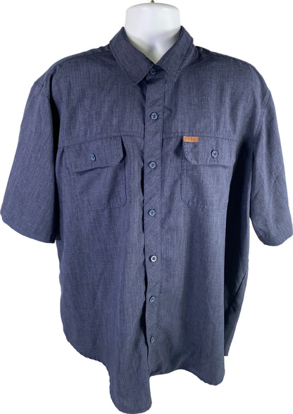 Orvis Men’s Blue Short Sleeve Button Up Shirt - XXL