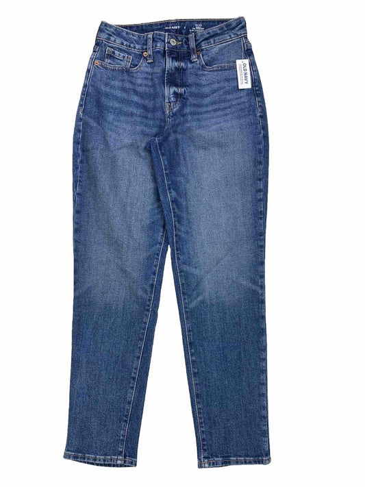 NEW Old Navy Women's Medium Wash High Rise Curvy OG Straight Jeans - 2