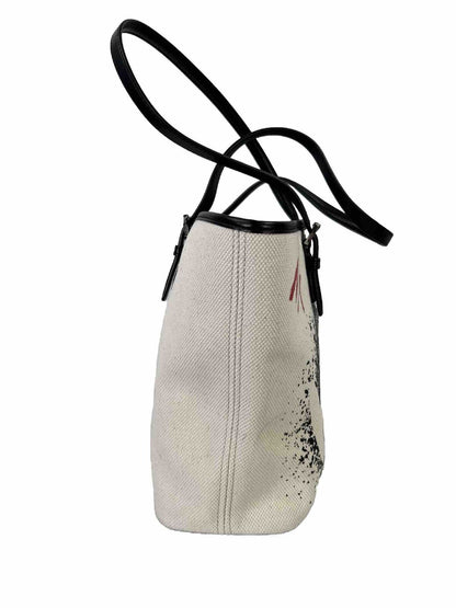 Michael Kors Women's Ivory Graffiti Carryall Tote Shoulder Bag Purse
