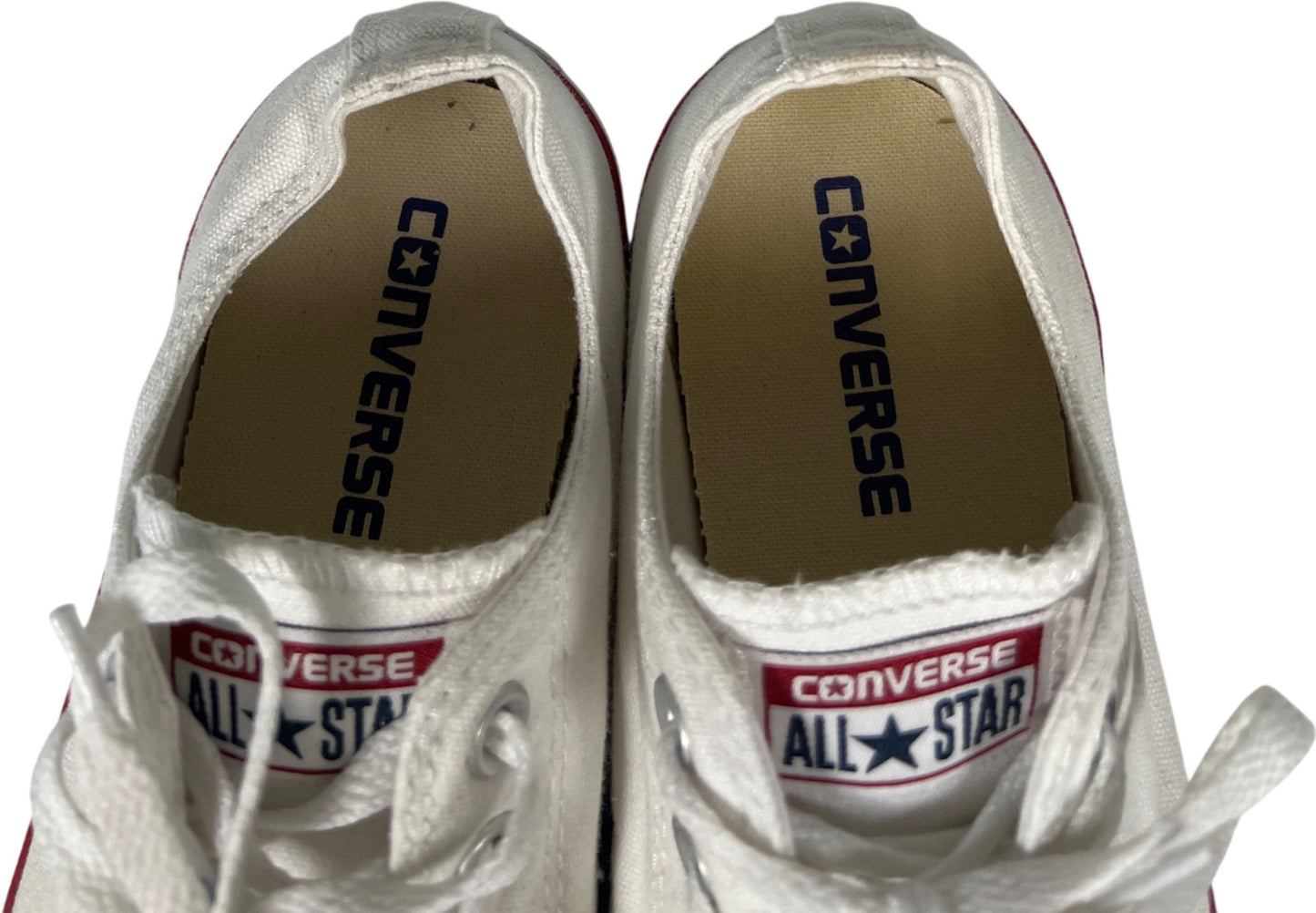 Converse Women’s White Canvas Low Top Lace Up Casual Sneakers - 8