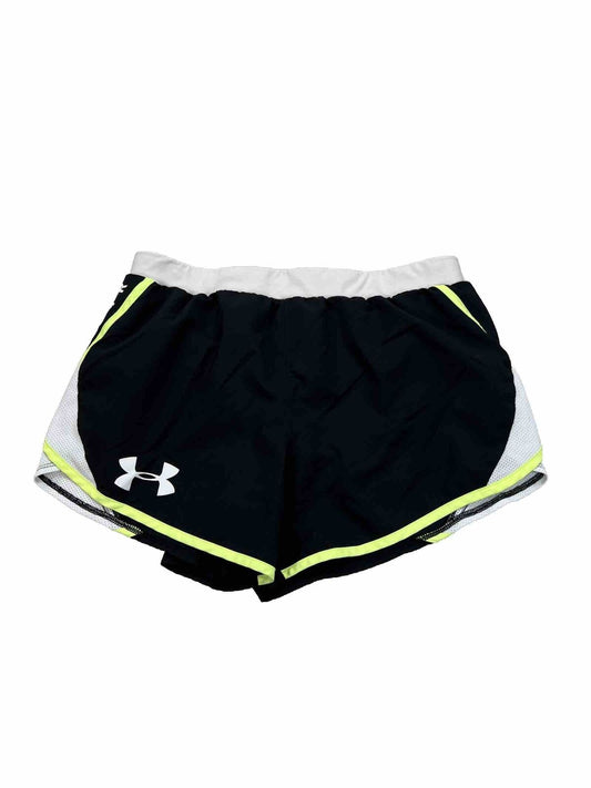 Under Armour Women's Black Loose Fit Lined Athletic Shorts - M