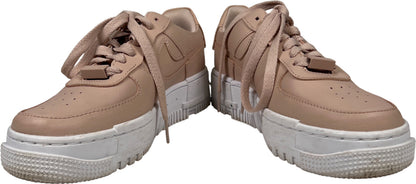 Nike Women’s Pink Air Force Low Pixel Lace Up Sneakers - 6