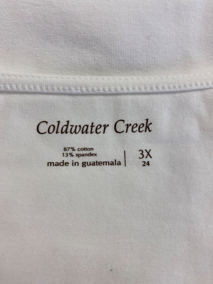 Coldwater Creek Women’s White Cotton Sleeveless Shell Tank Top - Plus 3X