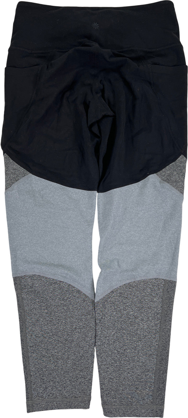 Athleta Women’s Black/Gray Cropped Athletic Leggings - M