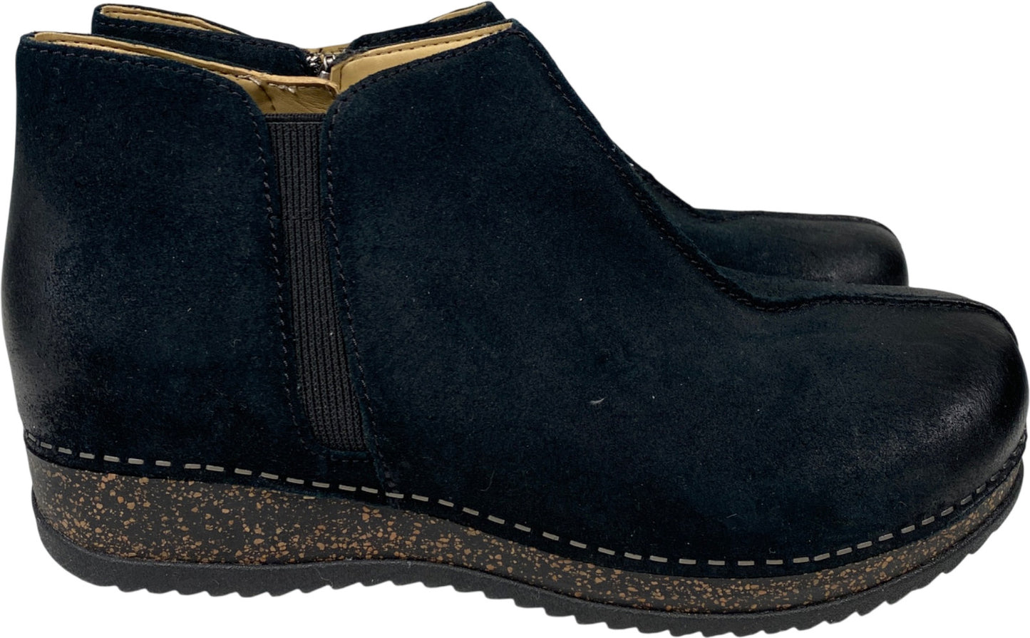 Dansko Women’s Black Burnished Suede Makara Ankle Boots - 39/US 8.5