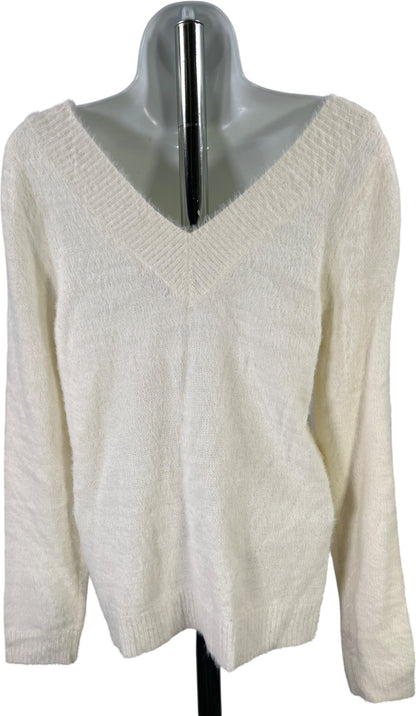 Best Mountain Women’s Ivory Cozy V-Neck Sweater - M