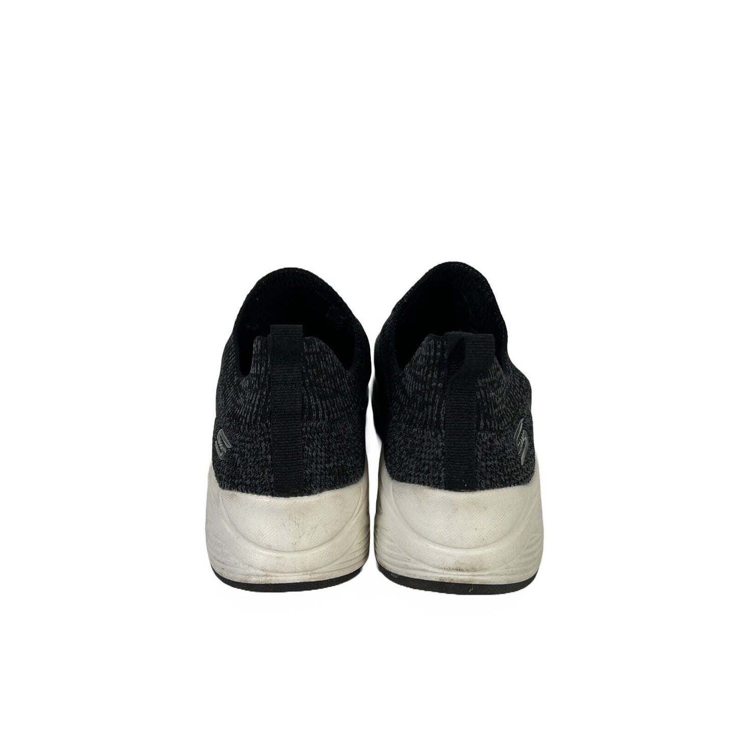 Skechers Bobs Women's Gray/Black Stretch Knit Sneakers - 8