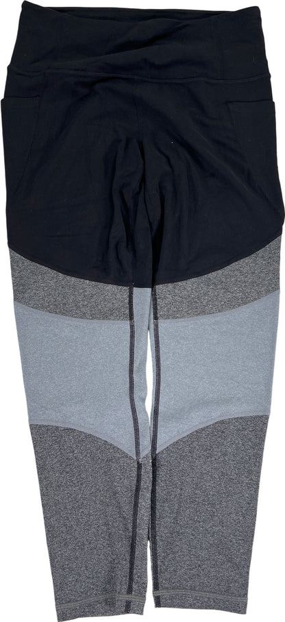 Athleta Women’s Black/Gray Cropped Athletic Leggings - M
