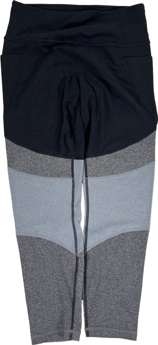 Athleta Women’s Black/Gray Cropped Athletic Leggings - M