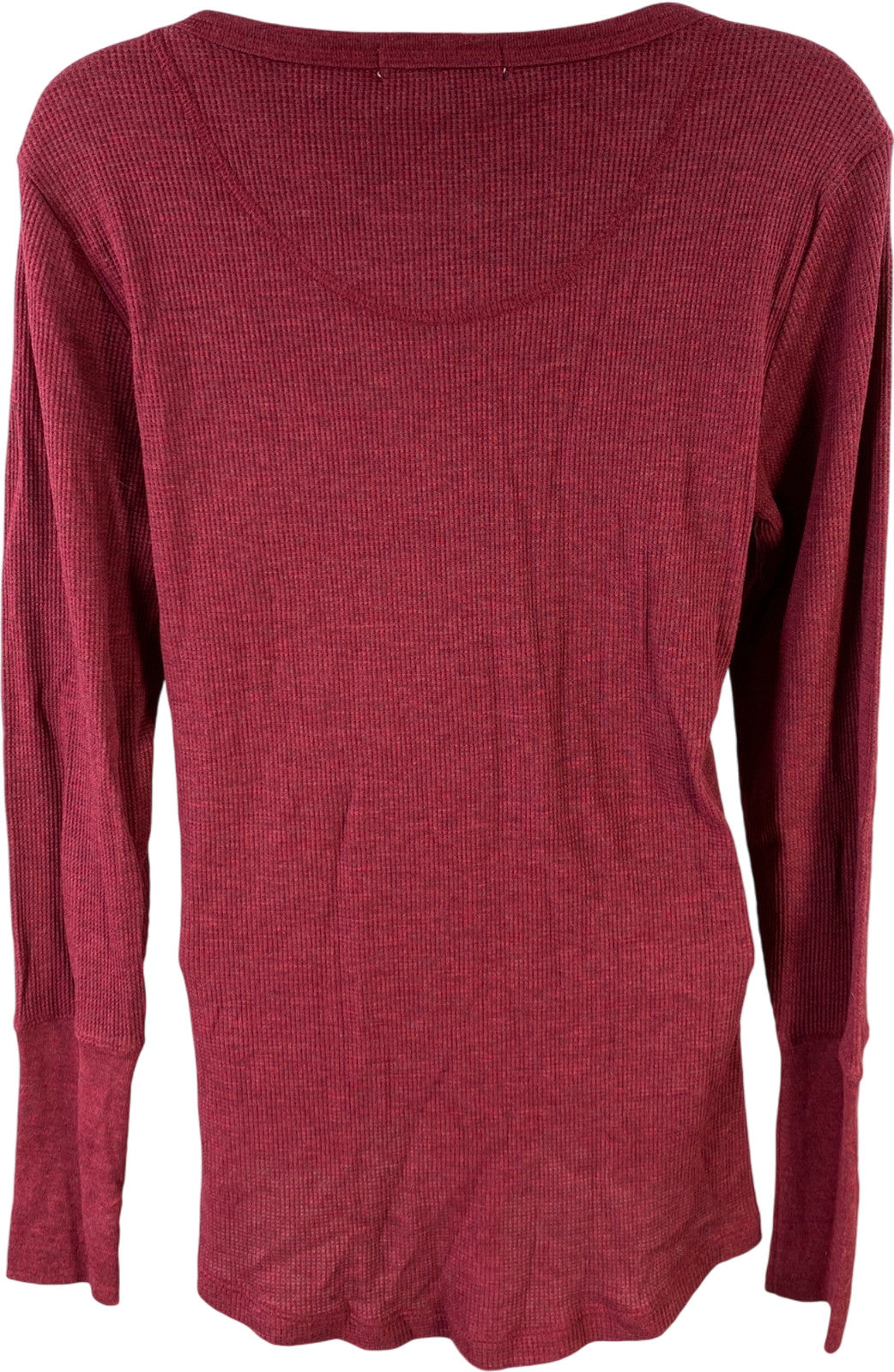 Orvis Women’s Red Long Sleeve Waffle Knit Shirt 0 L