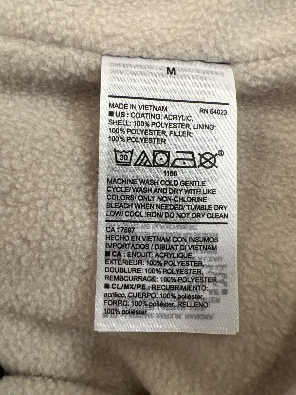 Old Navy Women’s Beige Fleece Lined Full Zip Puffer Vest - M