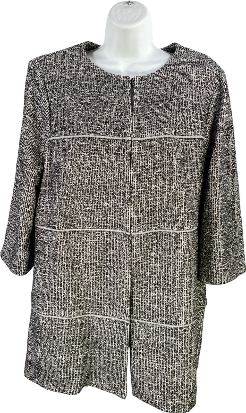 Cabi Women’s Black/Gray The Times 3/4 Sleeve Hook Close Blazer Jacket - XL