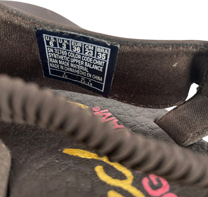 Skechers Women’s Brown Rhinestone Meditation Gypsy Slingback Flip Flops - 6