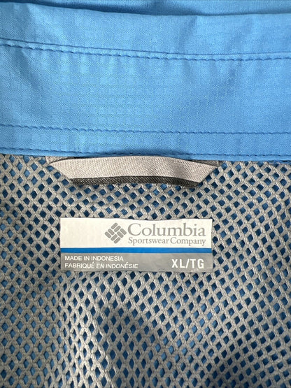 Columbia Camisa casual con botones de manga larga azul PFG para hombre - XL