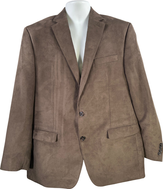 Lauren Ralph Lauren Men&#39;s Dark Brown 2 Button Suede Blazer Jacket - 44L