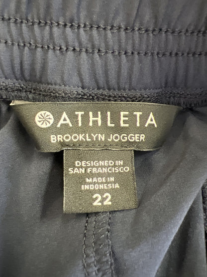 Athleta Women’s Navy Blue Pull On Brooklyn Athletic Jogger Pants - 22