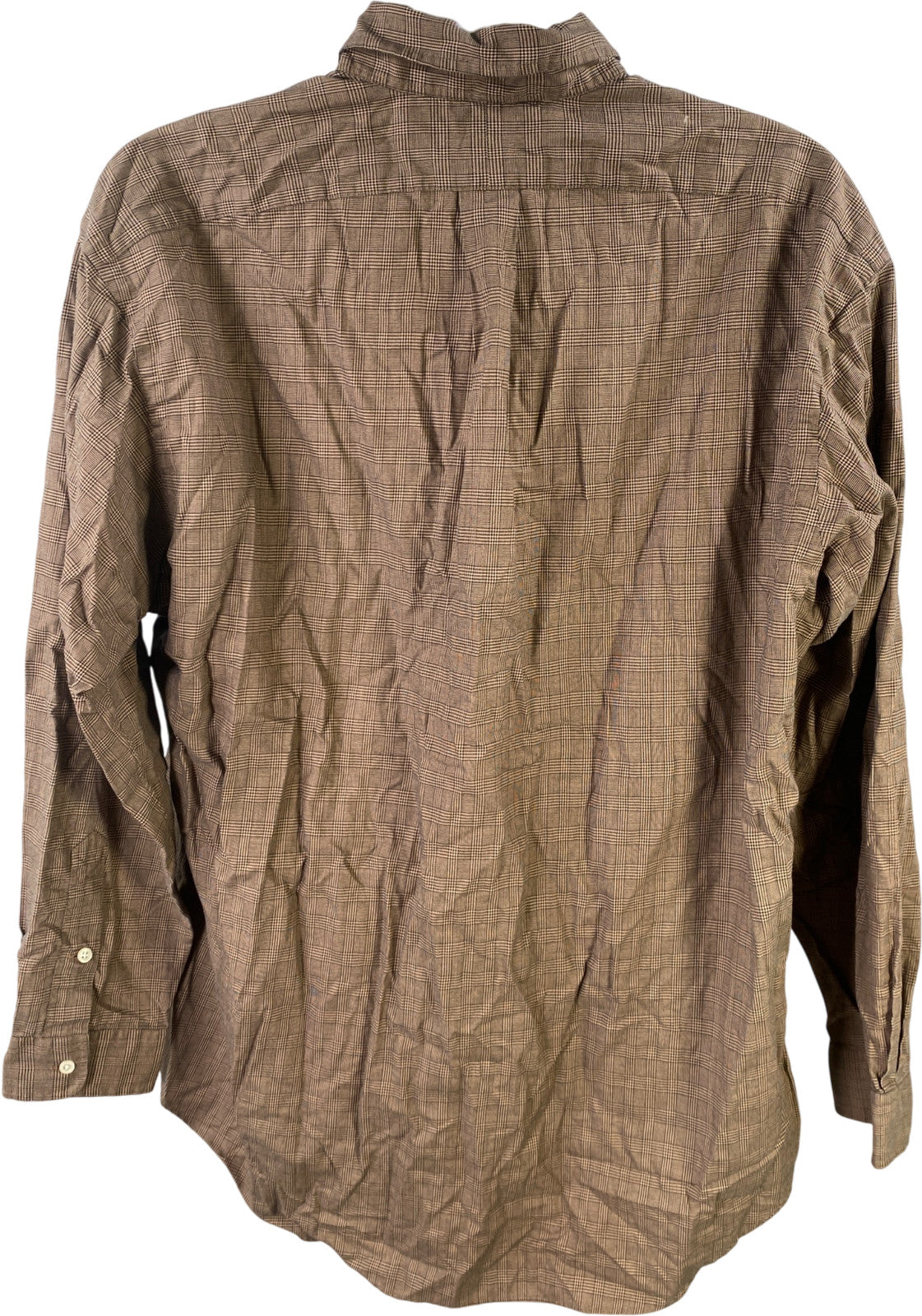 Ralph Lauren Men’s Brown Plaid Long Sleeve Button Up Shirt - XL