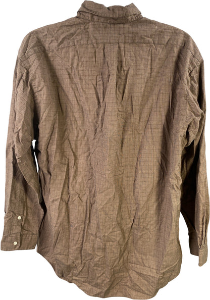 Ralph Lauren Men’s Brown Plaid Long Sleeve Button Up Shirt - XL