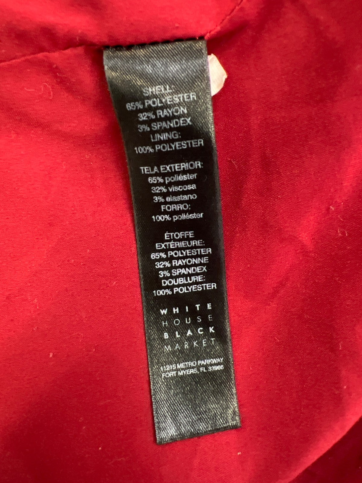 White House Black Market Women’s Red Full Zip Mid Length Coat - M