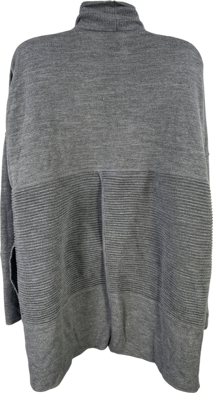 Lululemon Women’s Gray Merino Wool Sit In Lotus Wrap Cardigan Sweater - 10