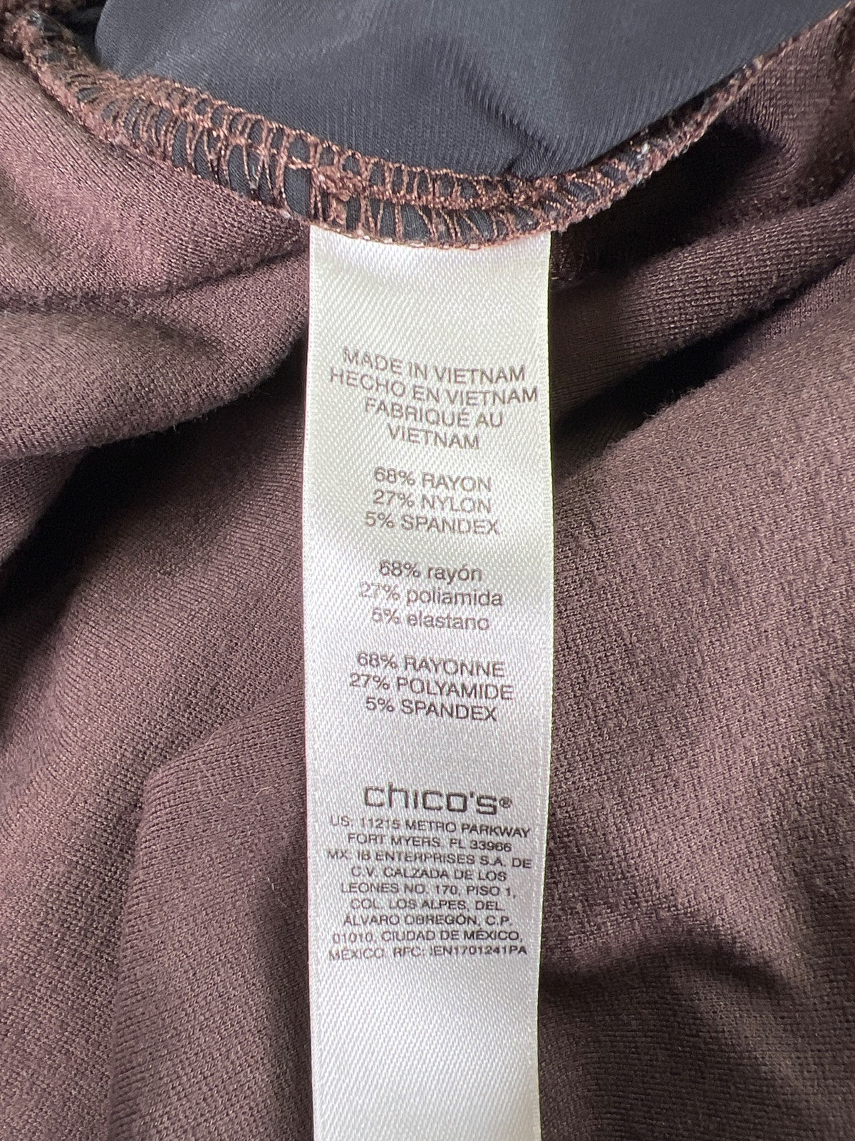 Chico’s Fabulously Slimming Women’s Brown Pull On Leggings - 2/US L