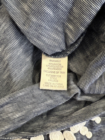 Max Studio Women’s Blue Sleeveless V-Neck Shift Dress - XS