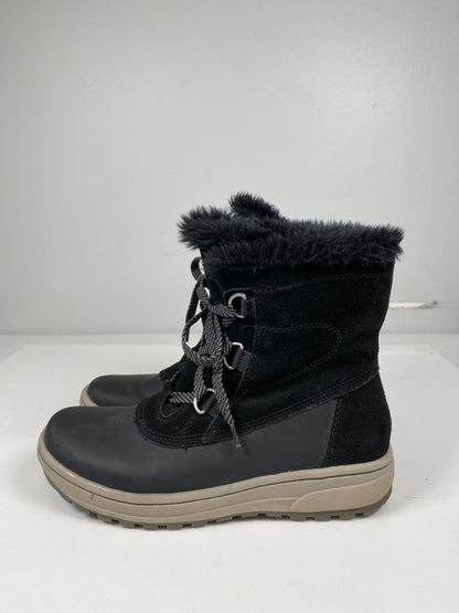 Baretraps Women’s Black Denyce Suede Winter Duck Boots - 7