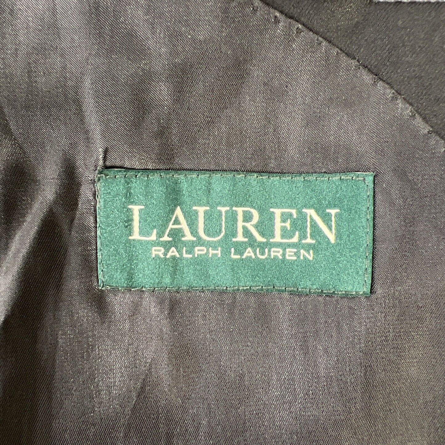 LAUREN Ralph Lauren Men's Black 2-Button Suit Jacket Blazer - 46R