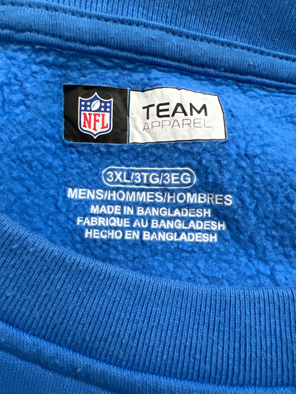 NFL Team Apparel Men’s Blue Detroit Lions Crewneck Sweatshirt - 3XL