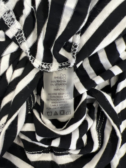 Calvin Klein Women’s Black/White Striped Sleeveless Maxi Dress - 4